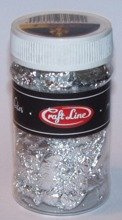 METAL FLAKES 100ml  (silver - M8) - Cienkie listki folii (srebrne)